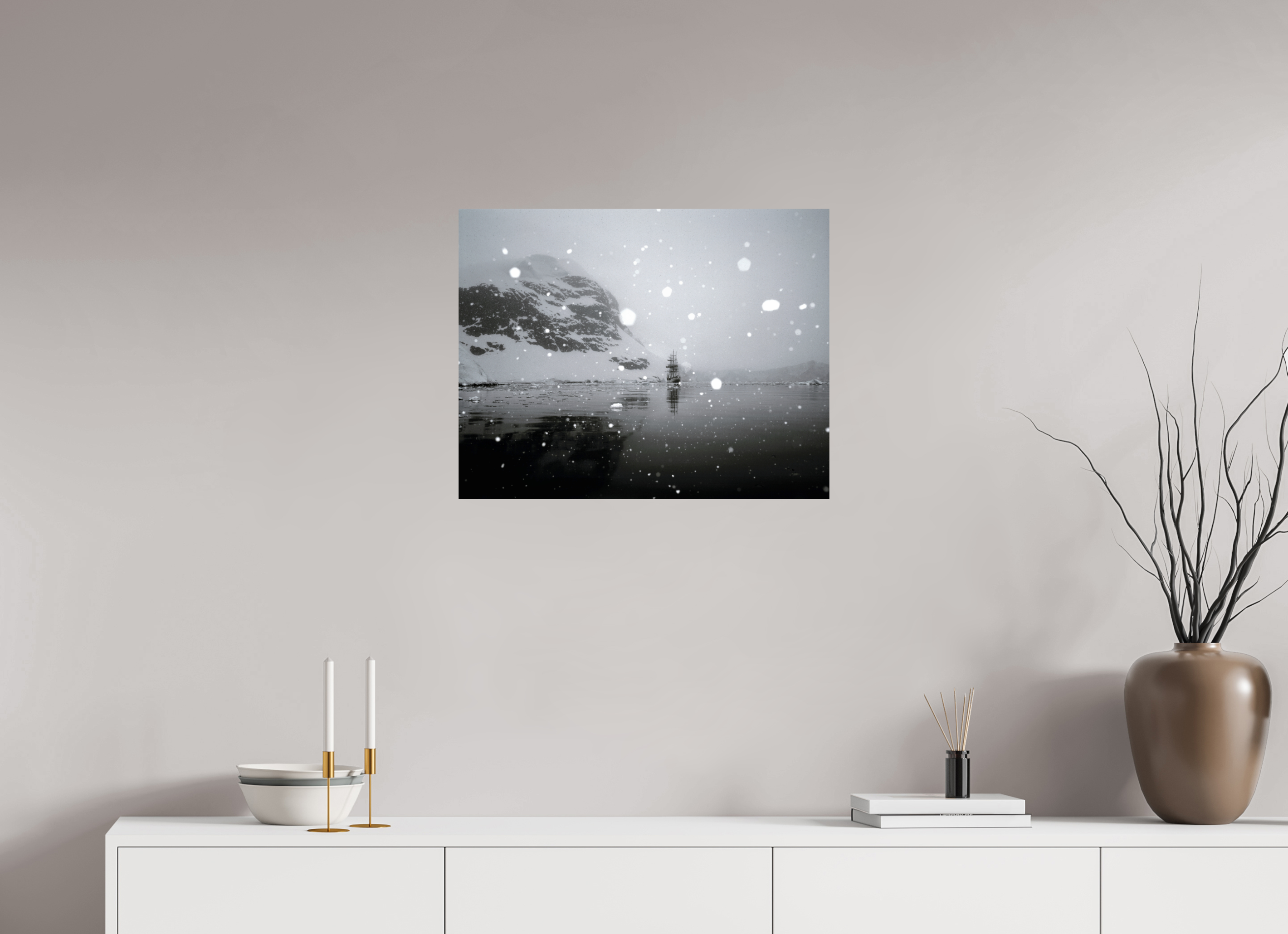 63,9 x 50 cm, baryta-zonder witte rand Antarctica II