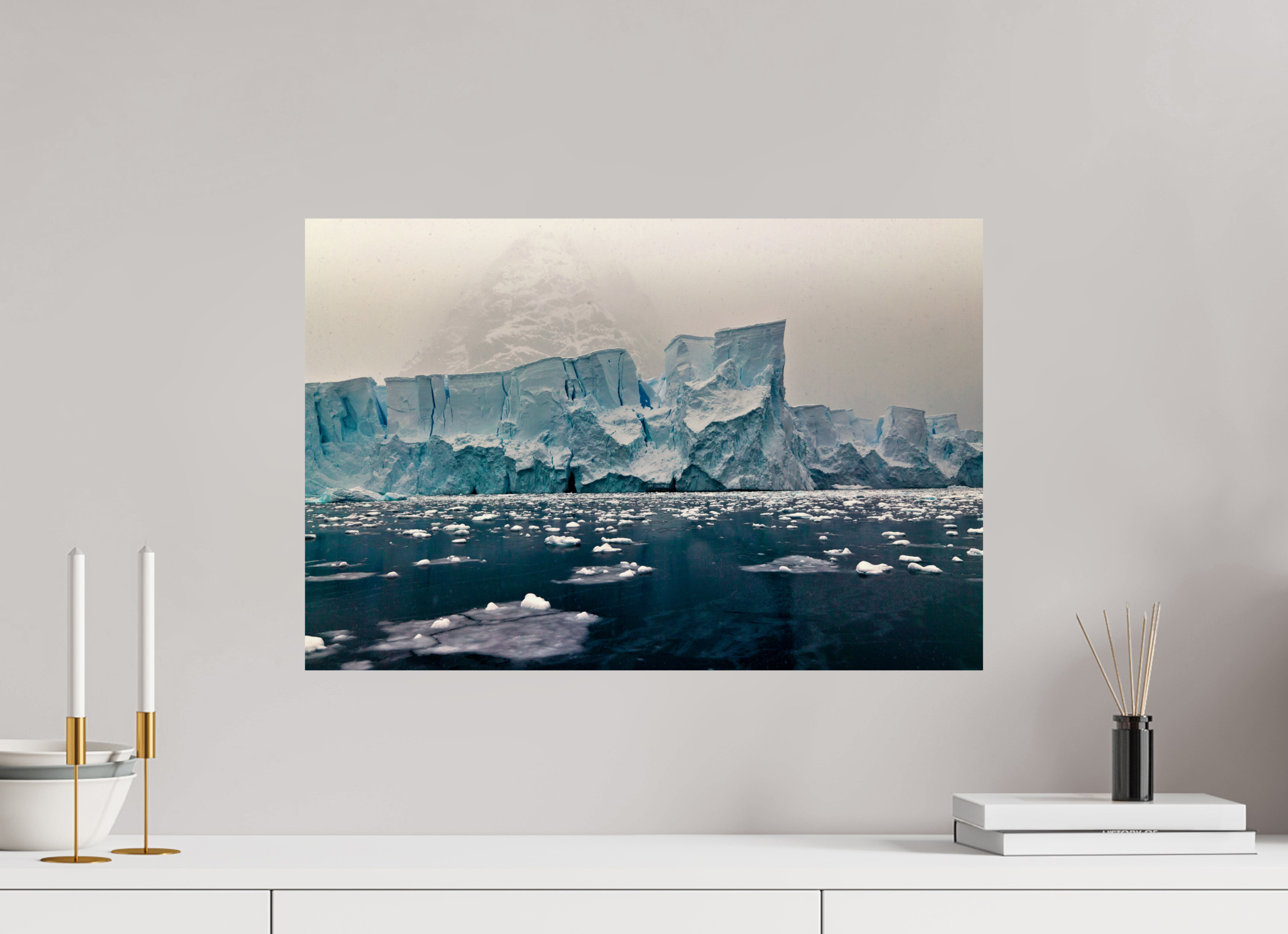 60 x 40 cm, baryta-zonder witte rand Antarctica III