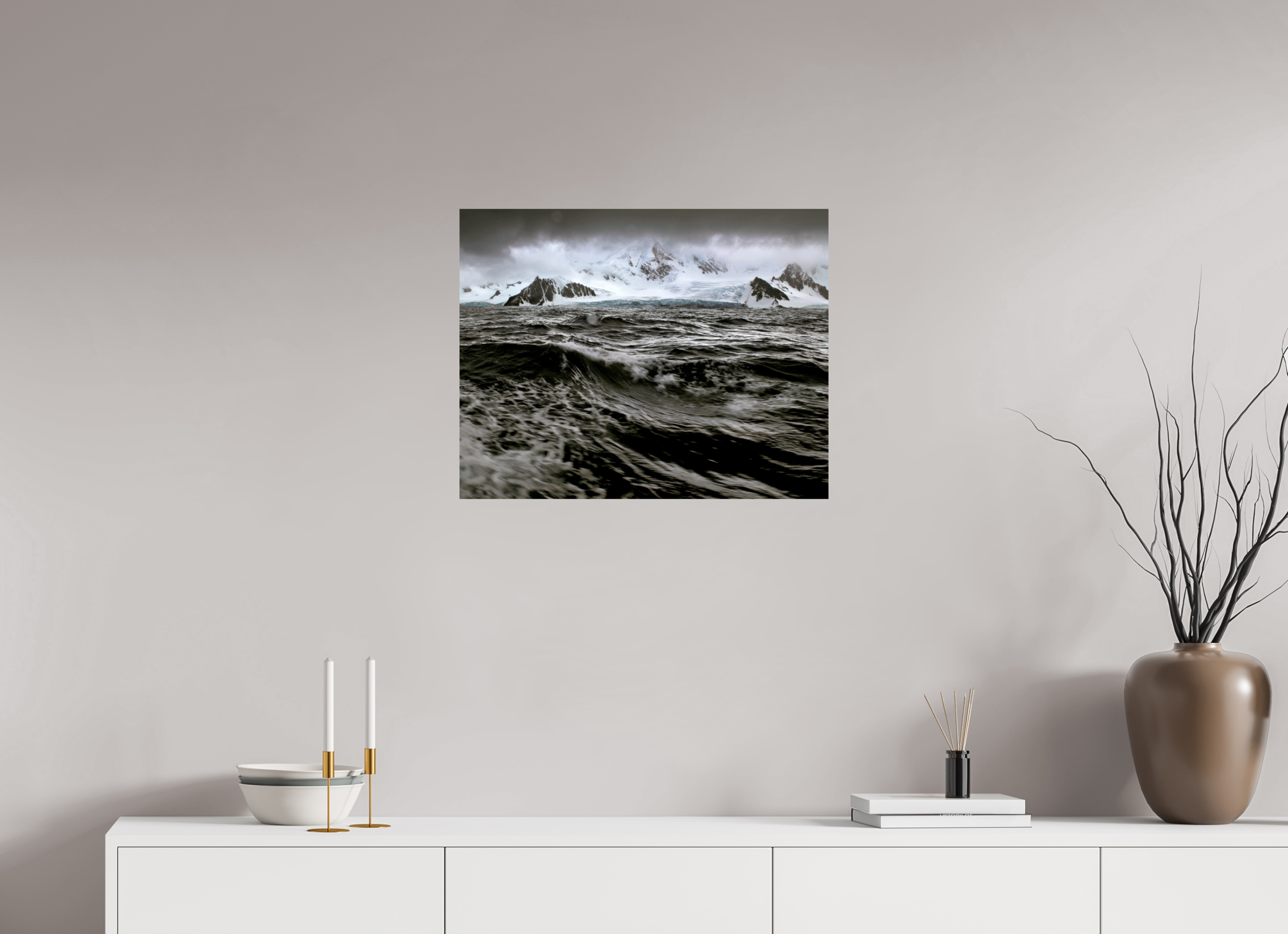 63,6 x 50 cm, baryta-zonder witte rand Antarctica-IV