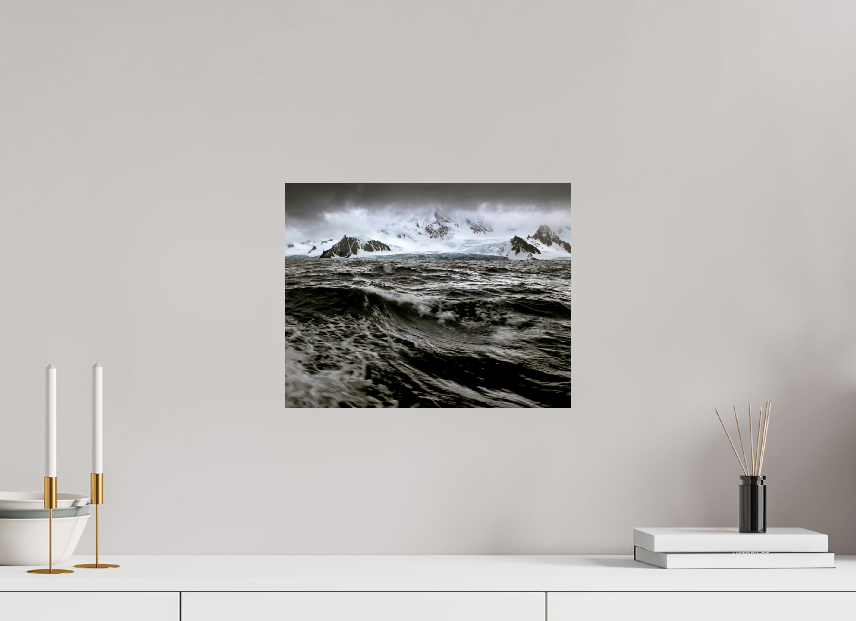 38,2 x 30 cm, baryta-zonder witte rand Antarctica-IV